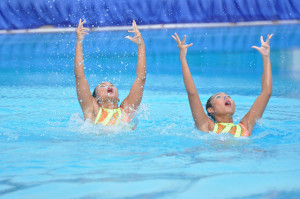 synchronized swimmers