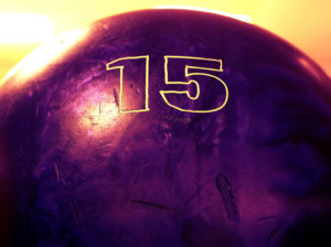 A #15 bowling ball