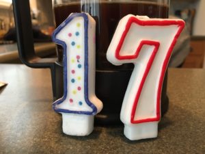 candles expressing 17